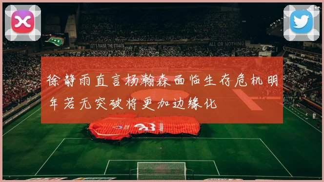 徐静雨直言杨瀚森面临生存危机明年若无突破将更加边缘化